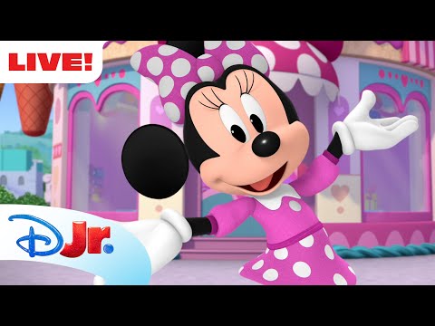 🔴 LIVE! All Minnie's Bow-Toons! 🎀| NEW BOW-TOONS: CAMP MINNIE SHORTS! | @disneyjr