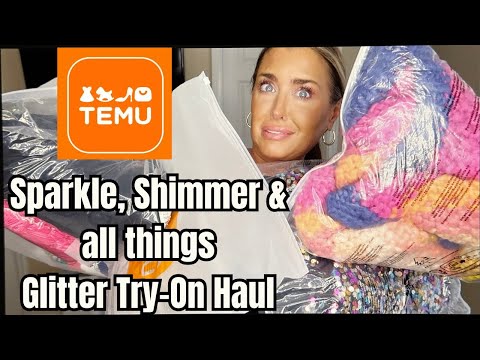 TEMU SHIMMER, GLITTER AND ALL THINGS SPARGLE AND COZY TRY ON HAUL | HOTMESS MOMMA VLOGS