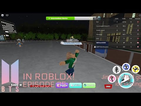 BTS in ROBLOX! Episode 25 | Jimin and RM go ice skating