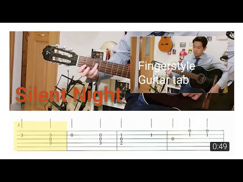 結他自學系列：Silent Night TAB Finger Style Guitar Christmas Song