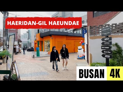 BUSAN, SOUTH KOREA 🇰🇷 [4K] Haeridan-gil — Hip Cafe Neighbourhood in Haeundae