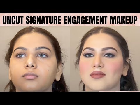 UNCUT SIGNATURE ENGAGEMENT MAKEUP explained by @Sakshi Gupta Makeup Studio & Academy in simple steps