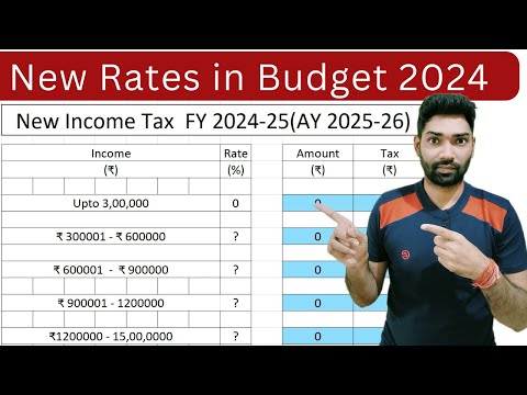 Income tax slab rates changes for FY 2024 25 AY 2025 26 in Budget 2024 | Tax on salaried person