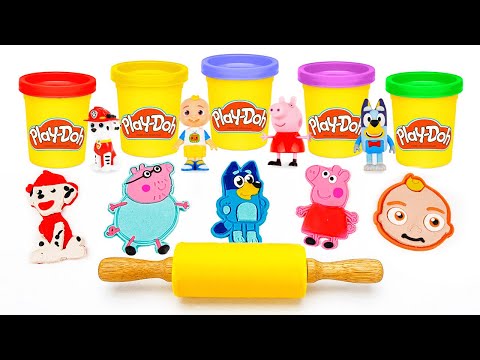 Create Peppa Pig, Bluey, CoComelon with Play Doh | Learn Colors | Preschool Toddler Learning Video