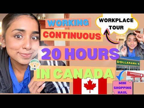 Working continuously for 20 hours in 24 hours in Canada😳🇨🇦 | My workplace apartment tour ❤️