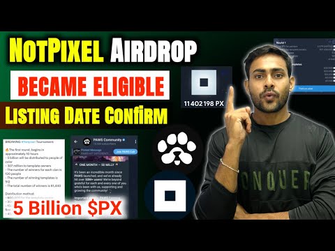 NotPixel Big Reward 🎉PAWS AirDrop Listing Date Confirmed ✅ Notpixel Airdrop New Update Task