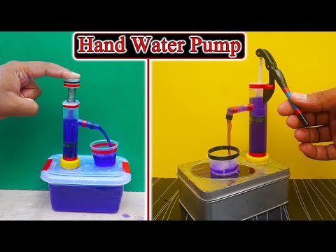 2 Types Hand Water Pump Making At Home | Hand Water Pump (Nalka) Using Syringe | Manual Water Pump