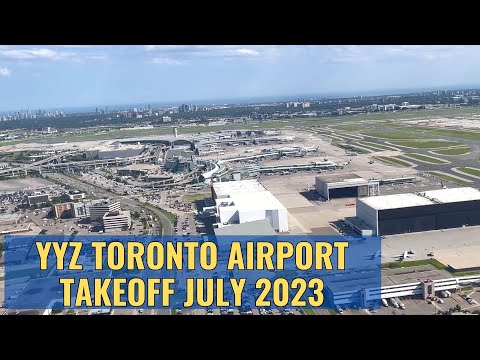 Unbelievably Long Taxi and Takeoff YYZ Toronto Air Canada July 31 2023 4K 60fps