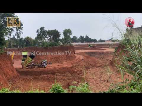 Impressive Earthworks! Excavator Trucks Dozer Moving Dirt