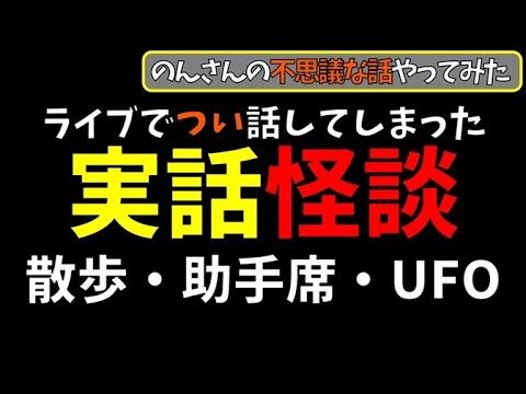 のんさんの実話怪談　散歩・助手席・UFO