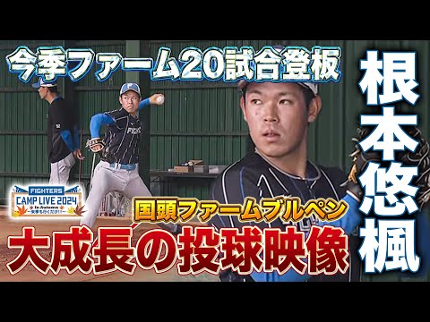 根本悠楓 今季1軍登板数減もファームで進化か！国頭ファームブルペンを解説・鶴岡慎也さんが絶賛＜11/7ファイターズ秋季キャンプ2024＞