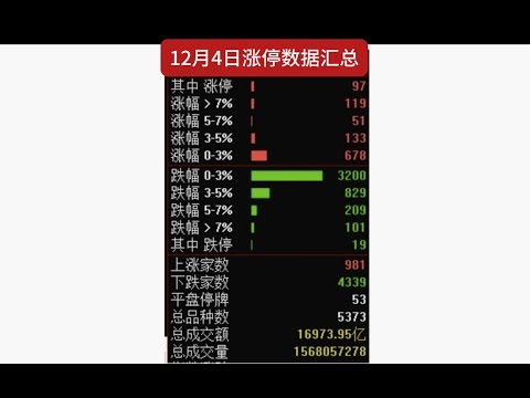 12月4日中国股市涨停复盘