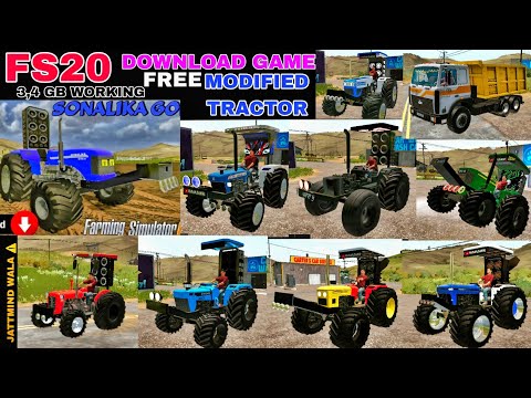 farming simulator 20 tractor mod || indian tractor ||modified tractor game ||fs20 game download free