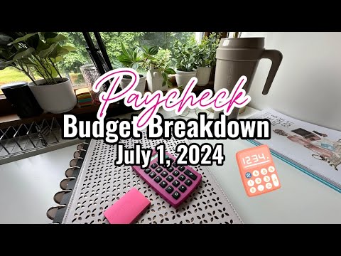 Budget With Me - Paycheck Budget Breakdown (7.1.24) | Oh My Goals!