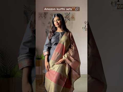 Amazing Amazon kurthi🤌🤎🤎🤎🔗 #amazonfinds #kurthihaul #traditionalwear #outfits