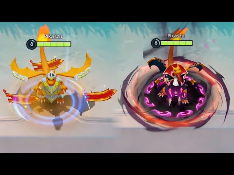 Charizard Knight vs Dark Lord Style Holowear Comparison - Pokémon Unite