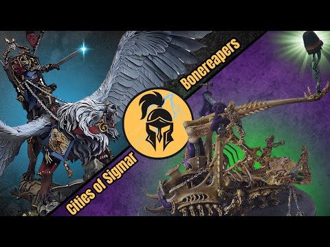 Age of Sigmar 4th Edition Battle Report: Cities vs Bonereapers: Cavaliers vs Catapults!!