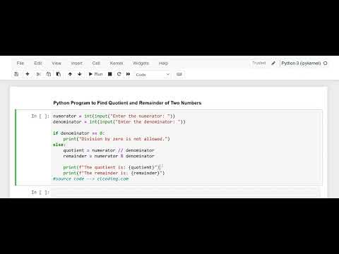 Day 42: Python Program To Find Quotient And Remainder Of Two Number