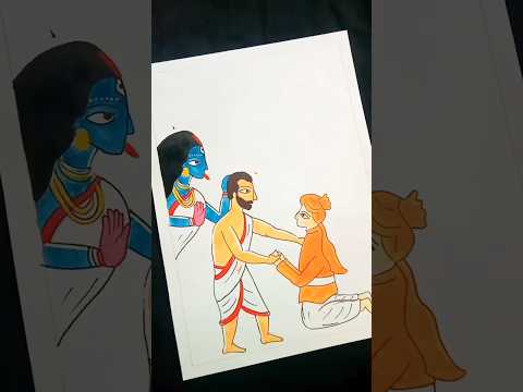 jay ma kali  and Ramkrishna and   vivakananda Drawing #drawing #makali #ram #short