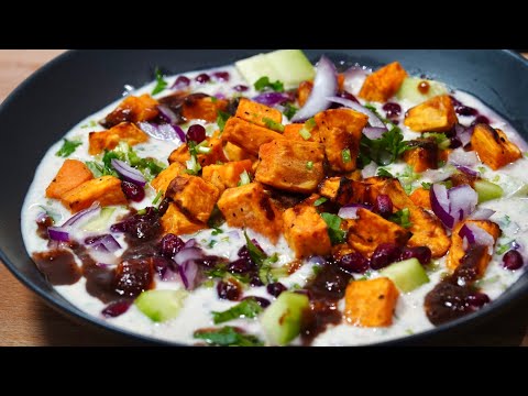 INCREDIBLY DELICIOUS ROASTED SWEET POTATO RAITA