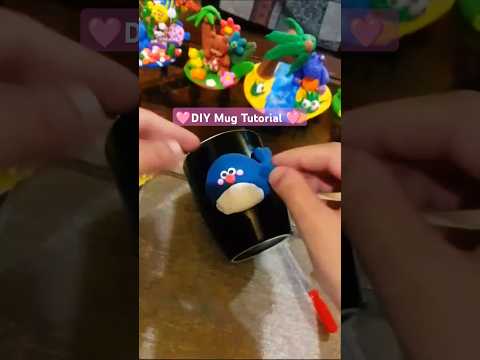 DIY Mug Clay Painting Tutorial#shorts#viralvideo #diy #art