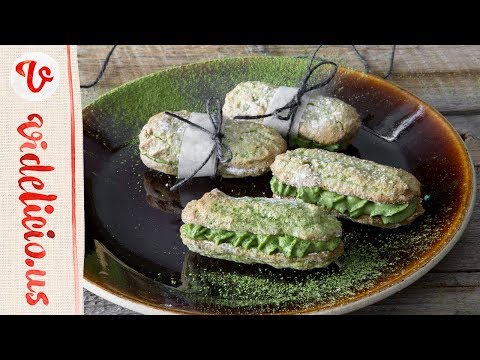 濃厚な抹茶クリームを挟んだ、しっとりサクッ‼︎なダックワーズ | How to make Matcha Dacquoise