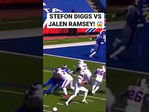 Stefon Diggs vs Jalen Ramsey 1 on 1! #shorts #nflshorts #footballshorts #nflfootball