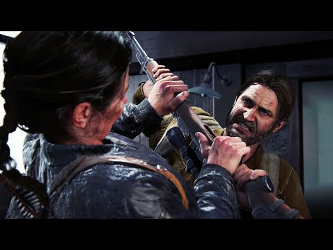 Tommy Ambushes Manny and Abby - The Last of Us 2 Remastered (4K HDR)