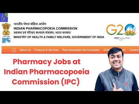 Recruitment for Pharmacy Candidate at Indian Pharmacopoeia Commission Auditor Technical Expert Post