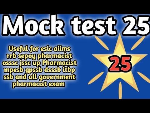 mock test24 forgovernmentpharmacistexam preparation#rrbpharmacistexam#ossscpharmacistandmphwexam2024