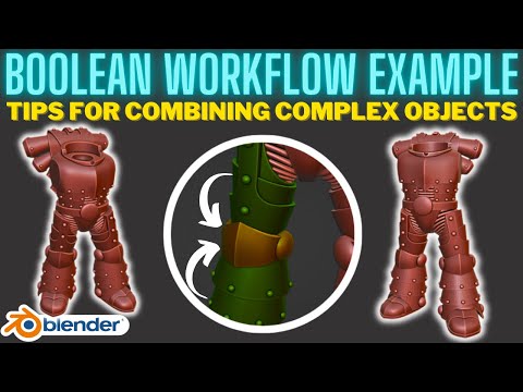 Boolean Workflow Example - Tips for Combining Complex Objects in Blender