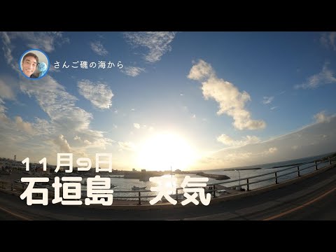 【石垣島天気】11月9日8時ごろ。15秒でわかる今日の石垣島の様子。