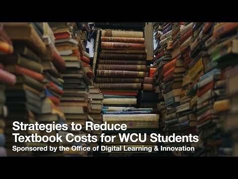 Strategies to Reduce Textbook Costs for WCU Students