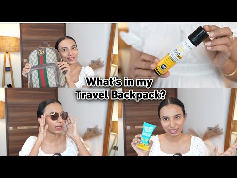 What's in my Travel Backpack? Favourite Skincare, Sunglasses, Lipsticks and More | Sneha Sen