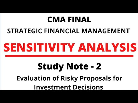 Sensitivity Analysis | Evaluation of Risky Proposals for Investment Decisions | SFM