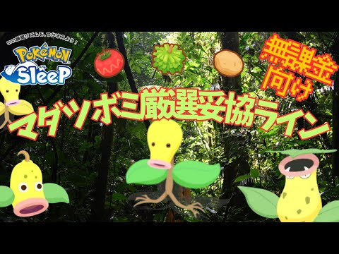 【ポケモンスリープ】 無課金向けマダツボミ厳選妥協ライン ウツボットは絶対に育成するべきです！