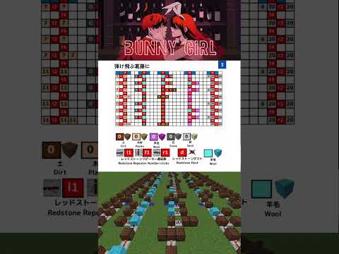 「Bunny Girl （バニーガール）／AKASAKI」のマイクラ音ブロック演奏の作り方　Minecraft Noteblock Tutorial