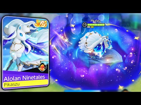 Alolan Ninetales Default vs Aurora Style Holowear Comparison - Pokémon Unite