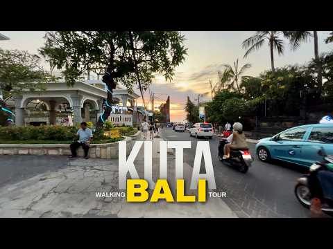 KUTA BALI 🇮🇩 WALKING Tour 2024 - Indonesia