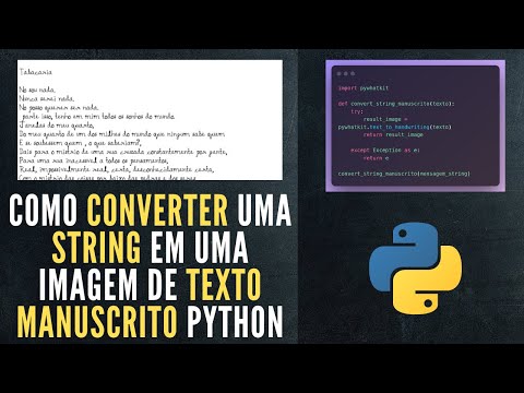 Python Tutorial | Como converter uma string em uma imagem de texto manuscrito em Python