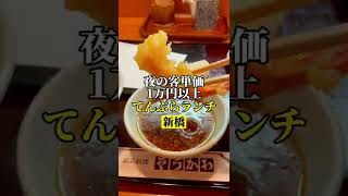 新橋【夜の客単価1万円以上のてんぷらランチ】