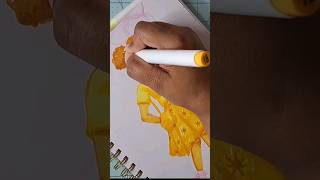 One Color Challenge 💛 #drawingvideo #onecolorchallenge #ohuhumarkers #copicmarkers #yellowaesthetic