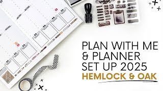 Let's Set Up My Hemlock & Oak Planner For 2025 | Plan With Me January