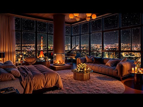 Cozy Apartment in Tokyo ❄ Smooth Jazz Saxophone Instrumental for Relaxation & Sleep