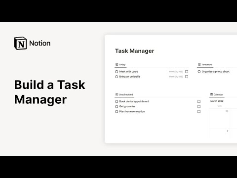 How to build a Task Manager in Notion