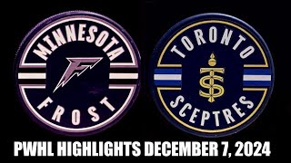 Minnesota Frost | Toronto Sceptres PWHL Highlights Dec. 7/24