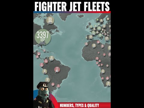 World map of Fighter jet fleets