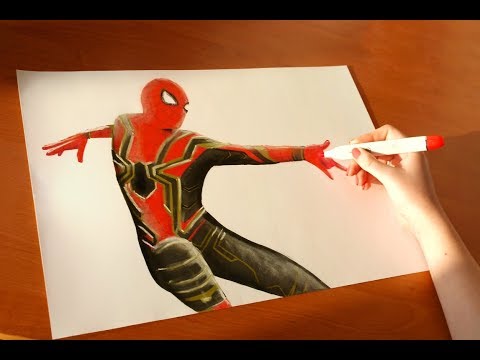 Speed Drawing Iron Spider (Avengers Infinity War)