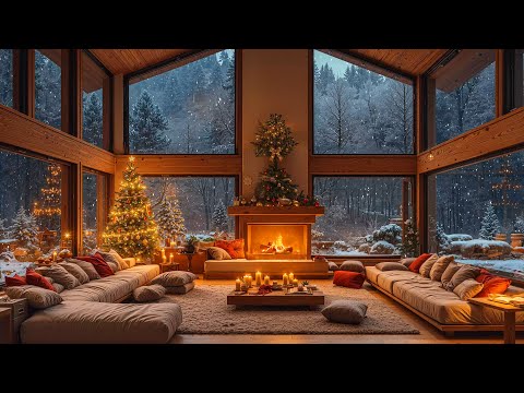 Relaxing Christmas Background Jazz Instrumental Music for Relief Stress 🎄 Cozy Christmas Ambience 🔥