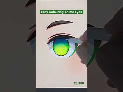 🥶EASY Colouring Anime Eyes step by step with Procreate 🤯#anime #drawing #art